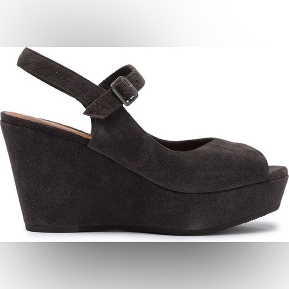 TRASK Tessa Platform Wedge Sandal, Grey, Size 9.5, NIB - Picture 6 of 15